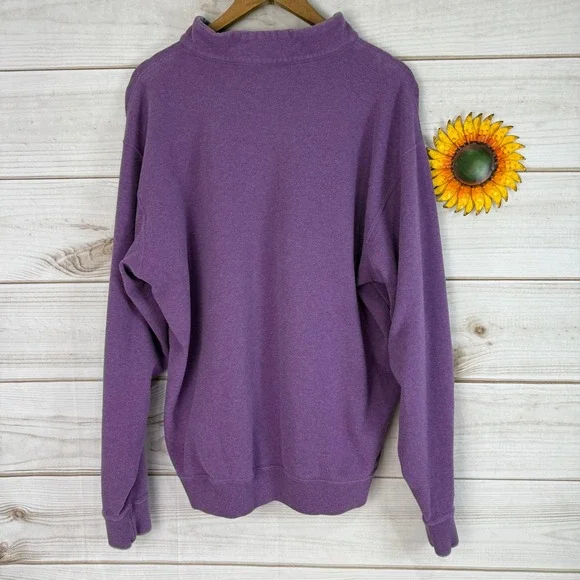 Peter Millar Mens XL Purple Quarter Zip Long Sleeve Pullover Sweatshirt - Picture 2 of 3